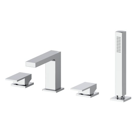 QUADRO DECK MOUNTED 2 HANDLES BATH MIXER