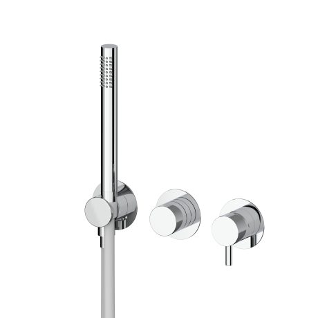 STILO EXTERNAL SET FOR WALL 2 WAYS SHOWER MIXER WITH FLEXIBLE HOSE AND HAND SHOWER