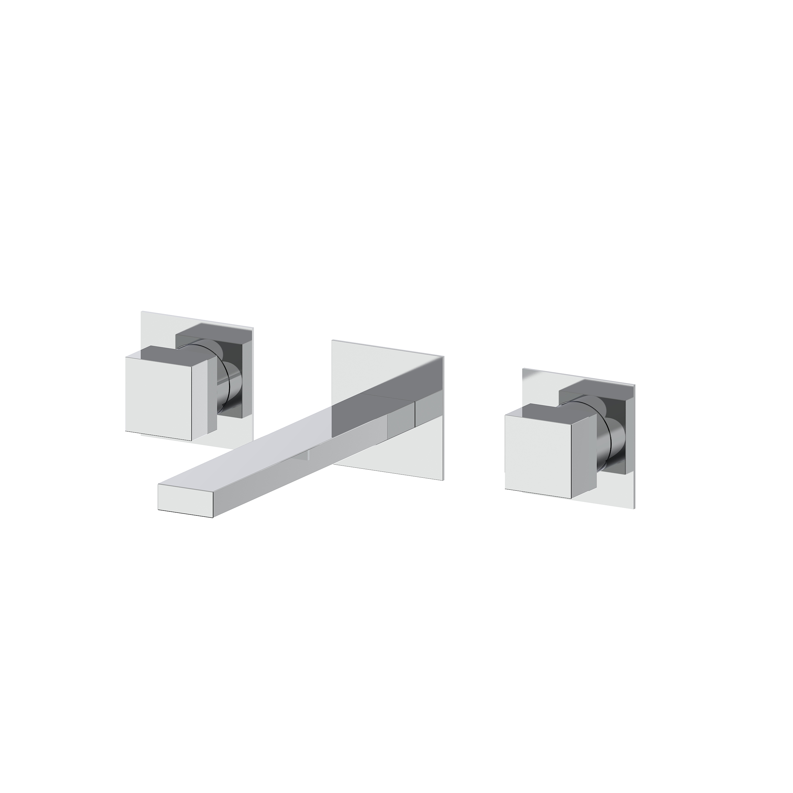 QUADRO EXTERNAL SET FOR CONCEALED 2 HANDLES WASH-BASIN MIXER WITHOUT WASTE