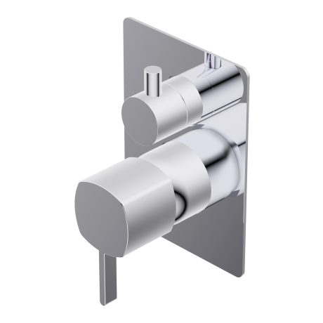 Haptic Outer parts for built-in single lever bath/shower mixer, two ways with rotative diverter