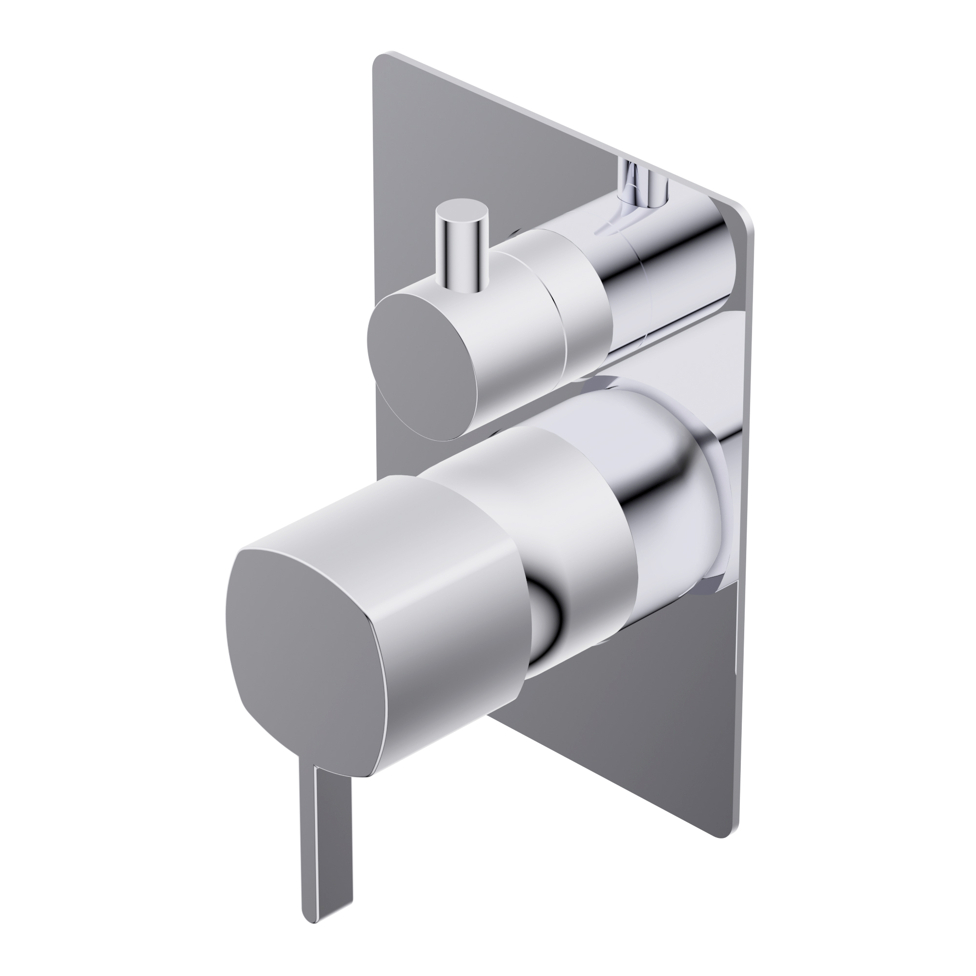 Haptic Outer parts for built-in single lever bath/shower mixer, two ways with rotative diverter