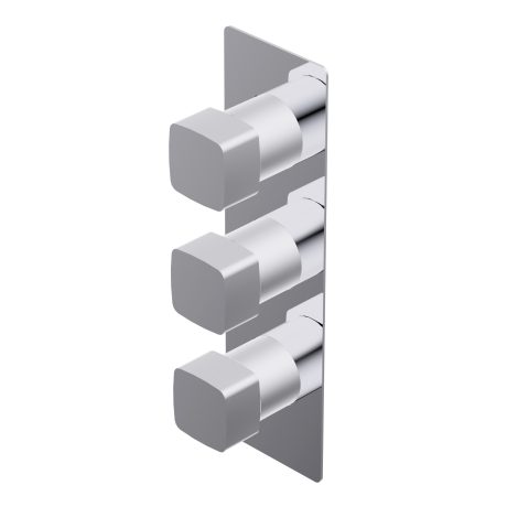 Haptic Outer parts for built-in thermostatic mixer - flow regulator external plate filters and non return valves two separate exits