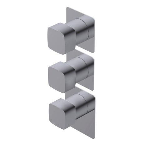 Haptic Outer parts for built-in thermostatic mixer - flow regulator filters and non return valves two separate exits