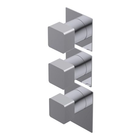 Glitter Outer parts for built-in thermostatic mixer - flow regulator filters and non return valves two separate exits installation in both vertical and horizontal position