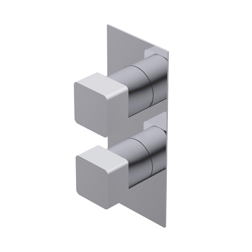 Glitter Outer parts for built-in thermostatic mixer - flow regulator two/three ways out: bath-hand shower-head shower with intermediate stop positions external plate filters and non return valves
