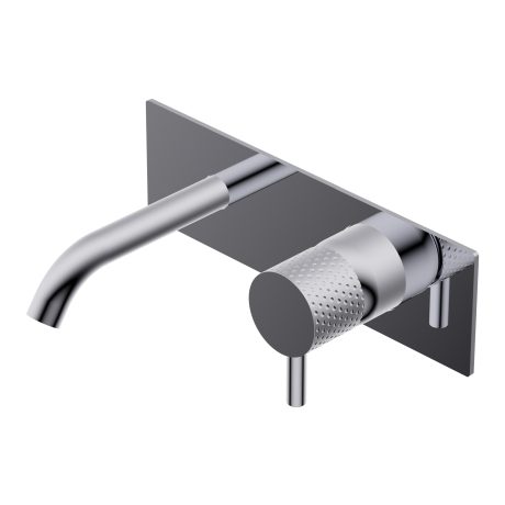 Diametro35 Impronte Outer parts for built-in single lever basin mixer - spout SX Lmax=133mm external plate