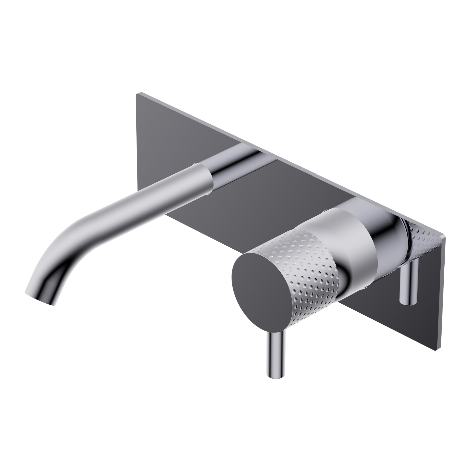 Diametro35 Impronte Outer parts for built-in single lever basin mixer - spout SX Lmax=133mm external plate