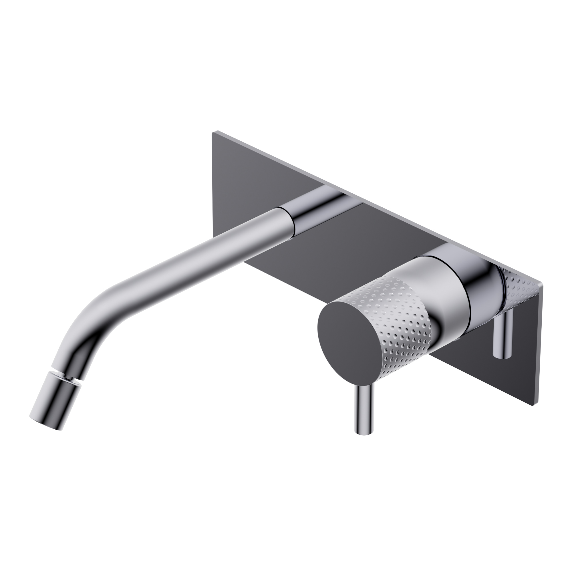 Diametro35 Impronte Outer parts for built-in single lever bidet mixer - spout SX Lmax=179mm external plate