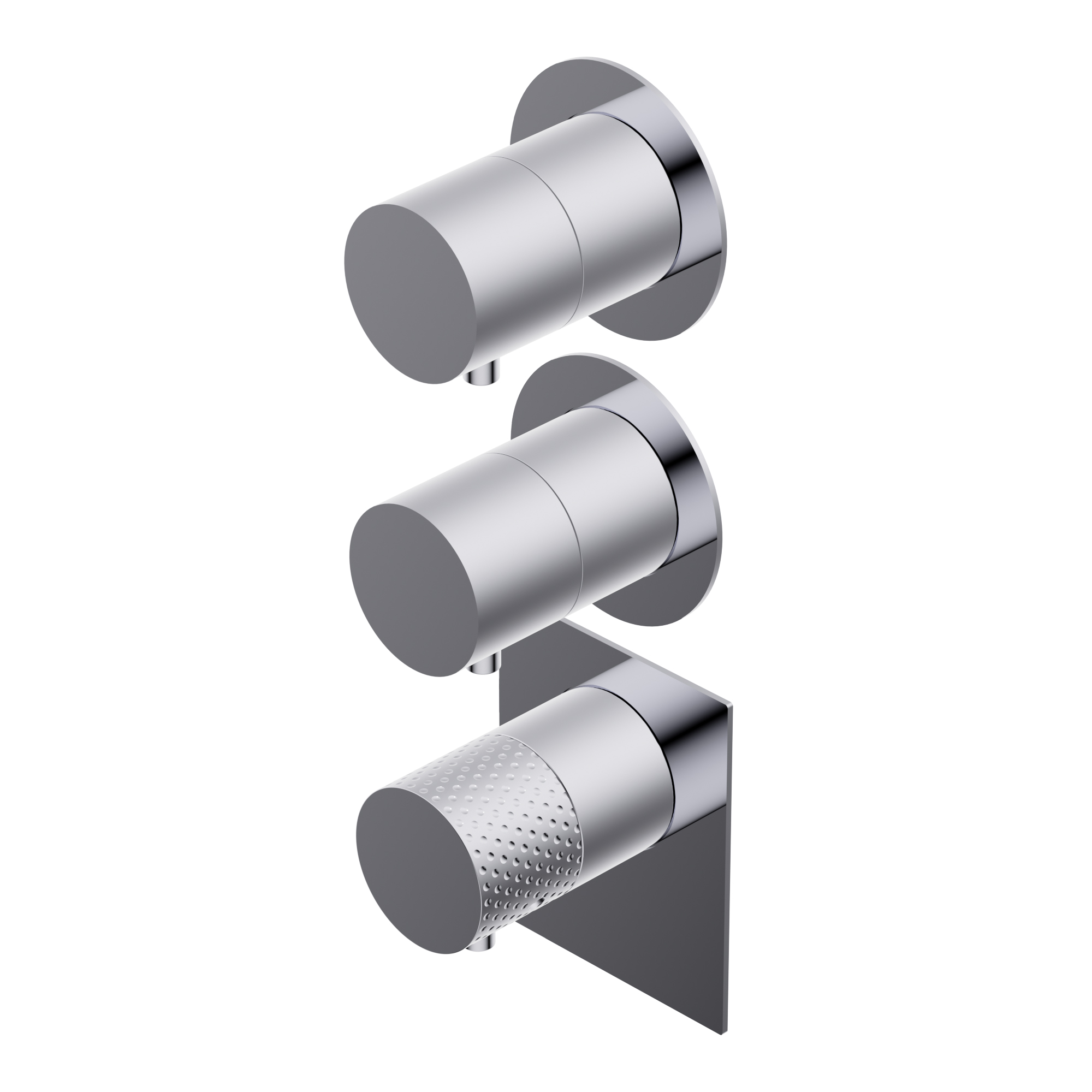 Diametro35 Impronte Outer parts for built-in thermostatic mixer - flow regulator filters and non return valves two separate exits installation in both vertical and horizontal position without thermostatic handle