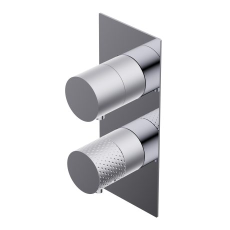 Diametro35 Impronte Outer parts for built-in thermostatic mixer - flow regulator two/three ways out: bath-hand shower-head shower with intermediate stop positions external plate filters and non return valves installation in both vertical and horizontal position without thermostatic handle