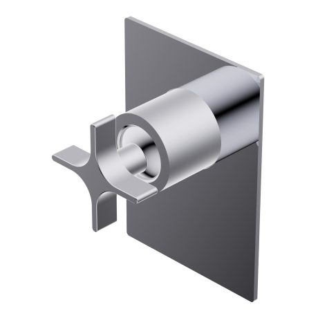 Diametro35 Cross Outer parts for built-in single lever shower/basin mixer - external plate one way