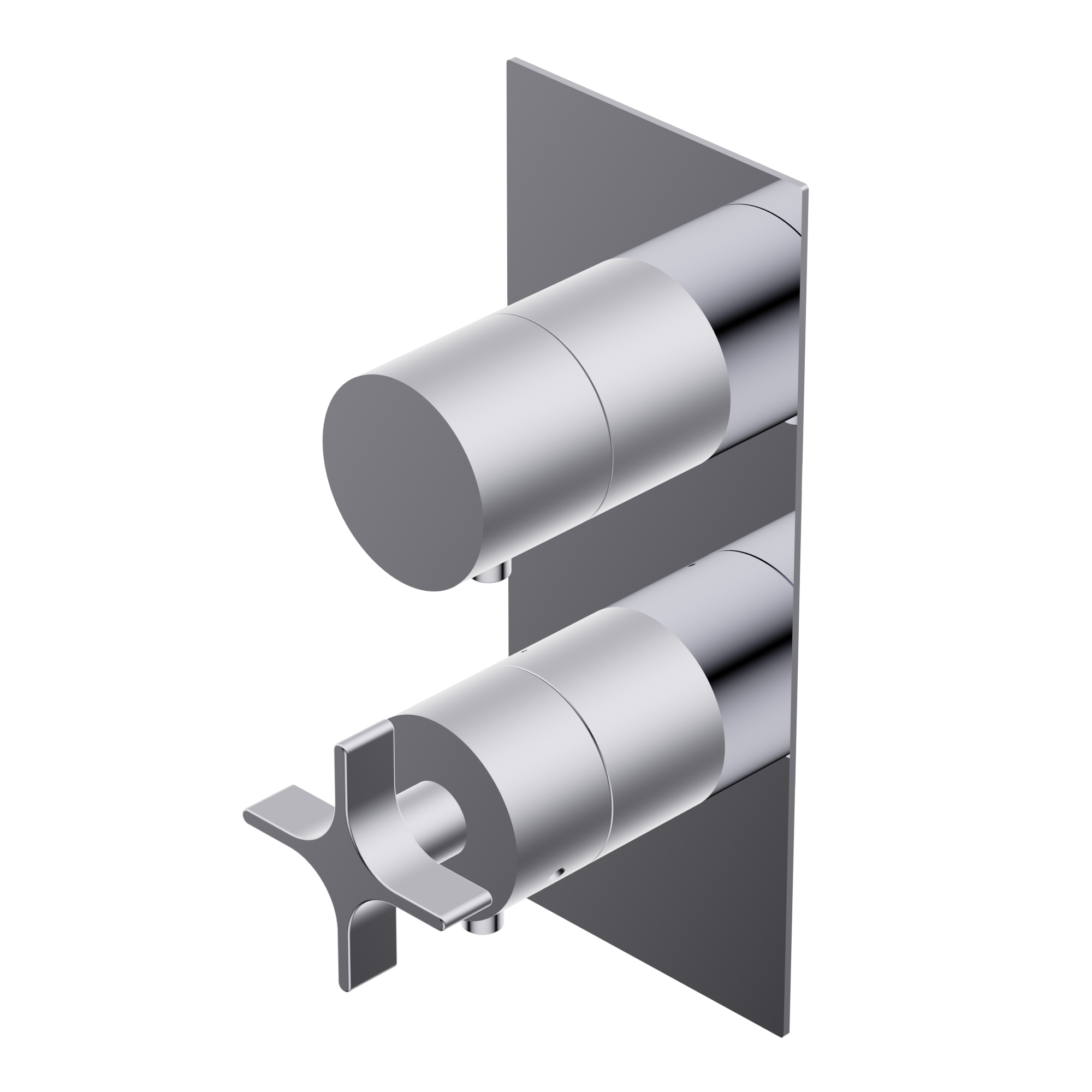 Diametro35 Cross Outer parts for built-in thermostatic mixer - flow regulator external plate filters and non return valves one way installation in both vertical and horizontal position