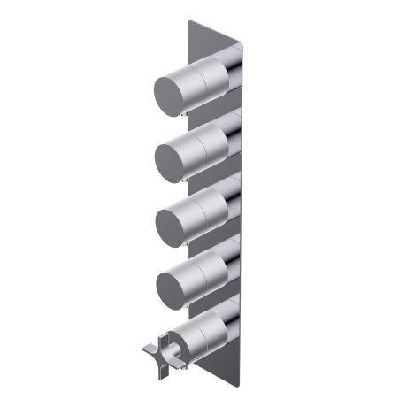 Diametro35 Cross Outer parts for built-in thermostatic mixer - flow regulator external plate filters and non return valves four separate exits installation in both vertical and horizontal position