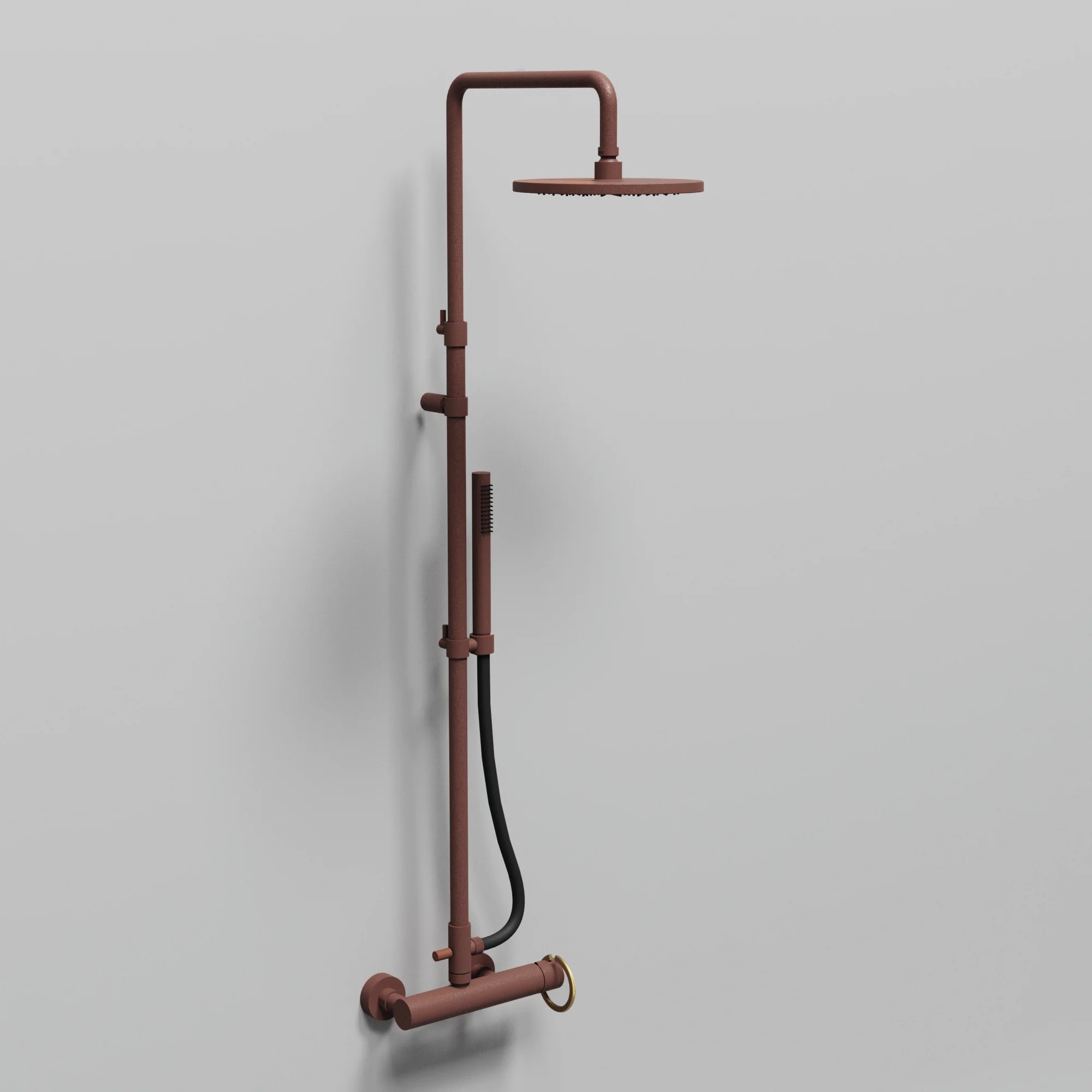 Linea by AC External shower column with diverter, shower head and handshower set