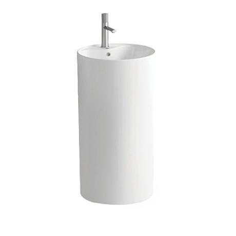 One-piece pedestal basin, floor-standing