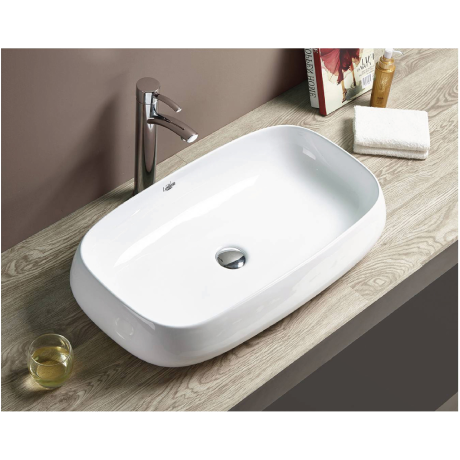 Art basin for above-counter installation